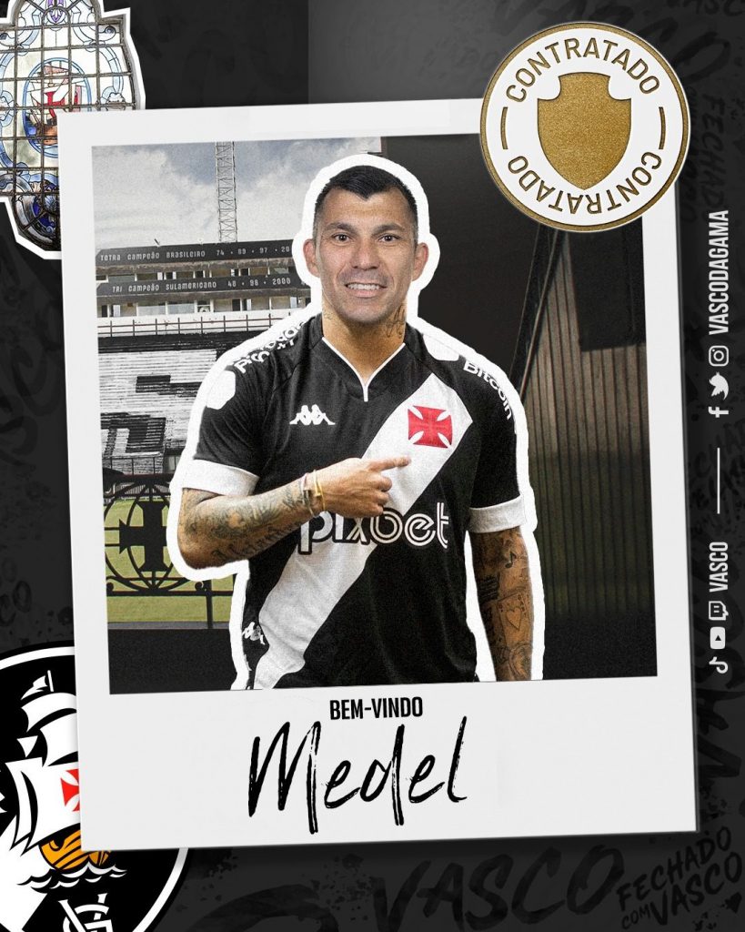 Vasco anuncia a contratação do  Gary Medel